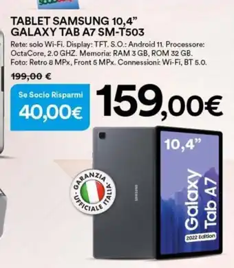 Samsung 10,4" Galaxy Tab A7 SM-T503 Tablet