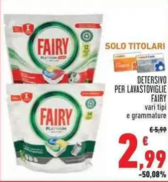 Conad Superstore Fairy Detersivo Per Lavastogviglie vari tipi offerta