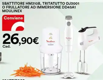 Moulinex Sbattitore HM310B, Tritatutto DJ3001 o Frullatore Ad Immersione DD45A1