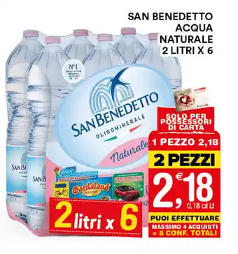 Gecop San Benedetto Acqua naturale 2l x 6 offerta