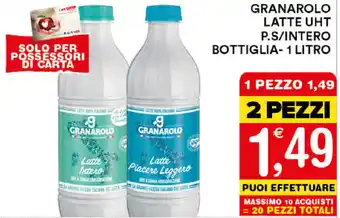 Gecop Granarolo Latte UHT P.S/Intero Bottiglia-1 litro offerta