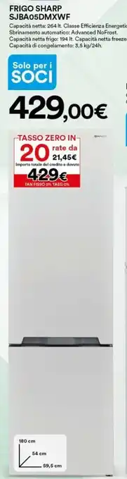 Sharp Frigo SJBA05DMXWF
