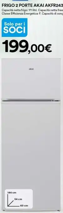 Ipercoop Akai Frigo 2 Porte AKFR243NVT offerta