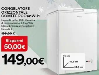 Comfee Congelatore Orrizontale RCC141WH1