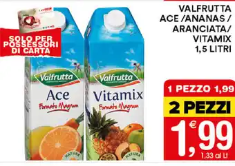 Gecop Valfrutta Ace/Ananas/Aranciata/Vitamix 1,5 litri offerta