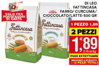 Gecop Di Leo Fattincasa Farro/Curcuma/Cioccolato/Latte 500gr offerta