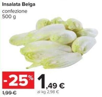 Carrefour Insalata Belga Confezione 500 g offerta