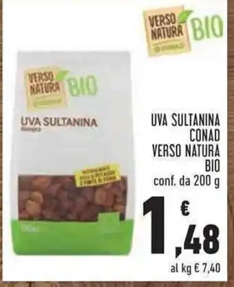 Conad Superstore Conad Verso Natura Bio Uva Sultanina 200 g offerta