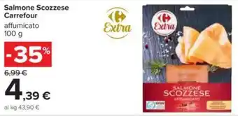 Carrefour Carrefour Salmone Scozzese Affumicato 100 g offerta