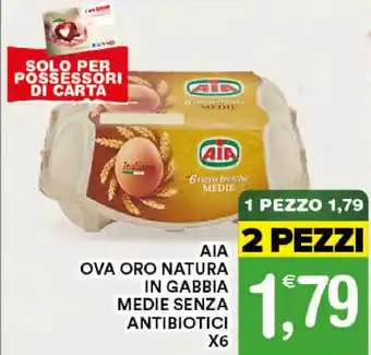 Gecop Aia Ova Oro Natura in Gabbia Medie Senza Antibiotici x6 offerta