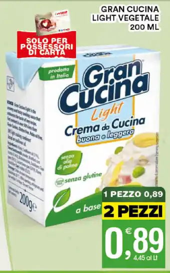 Gecop Gran Cucina Light Vegetale 200ml offerta