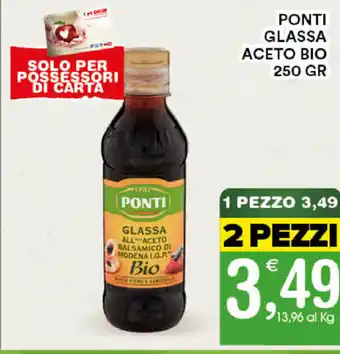 Ponti Glassa Aceto Bio 250gr