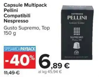 Nespresso Capsule Multipack Pellini Compatibili Gusto Supremo, Top 150 g