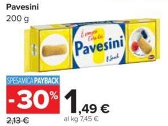 Carrefour Pavesini 200 g offerta