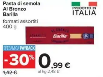 Barilla Pasta di Semola Al Bronzo Formati Assortiti 400 g