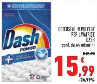Dash Detersivo in Polvere per Lavatrice conf. da 64 misurini