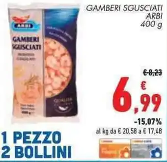 Conad Superstore Arbi Gamberi Sgusciati 400 g offerta