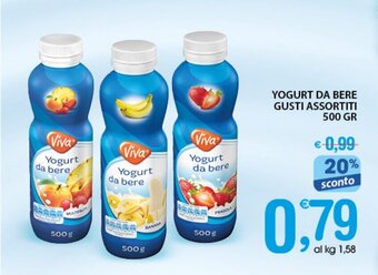 Qui Discount Yogurt Da Bere Gusti Assortiti 500 gr offerta