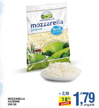 Qui Discount Mozzarella Julienne 200 gr offerta