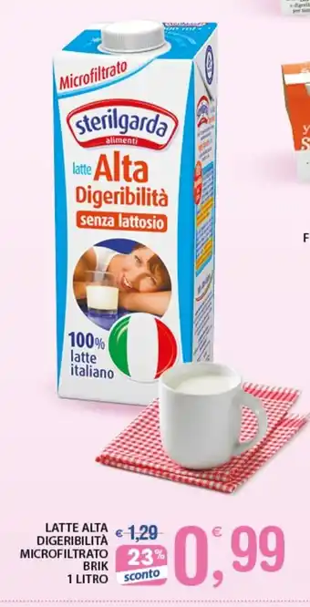 Qui Discount Brik Latte Alta Digeribilità Microfiltrato 1 Litro offerta