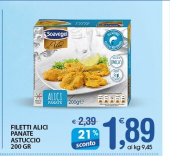Qui Discount Filetti Alici Panate Astuccio 200 gr offerta