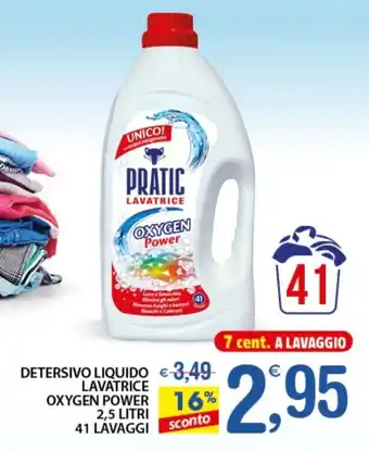 Detersivo Liquido Lavatrice Oxygen Power 2,5 Litri 41 Lavaggi