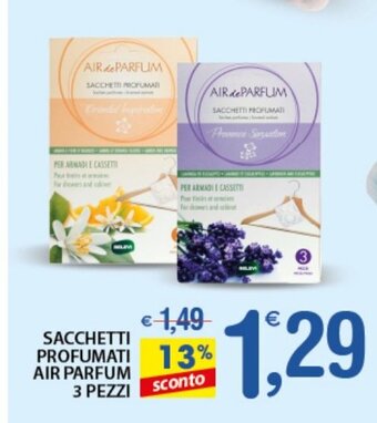 Qui Discount Sacchetti Profumati Air Parfum 3 Pezzi offerta