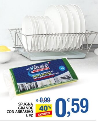 Qui Discount Spugna Grande Con Abrasivo 3 Pz offerta