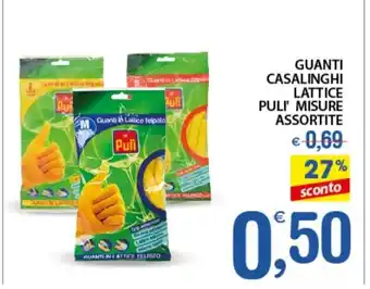 Guanti Casalinghi Lattice Puli Misure Assortite