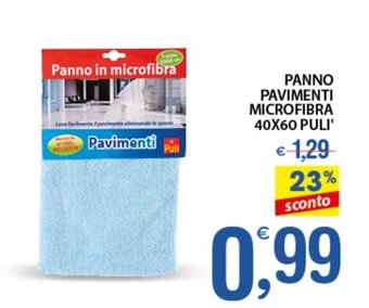 Panno Pavimenti Microfibra 40x60 Puli