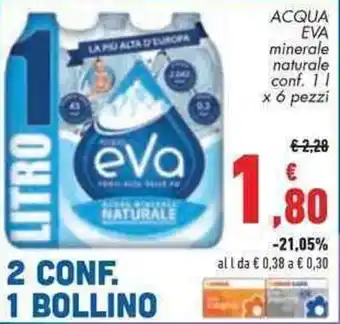 Conad Superstore Eva Acqua 1 l x 6 pezzi offerta