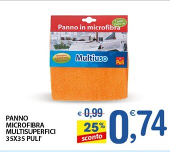 Qui Discount Panno Microfibra Multisuperfici 35x35 Puli' offerta