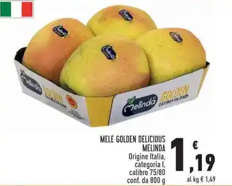 Conad Superstore Mele Golden Delicious Melinda 800 g offerta