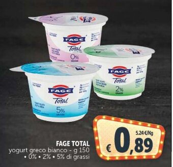 Deco Supermercati Fage Total yogurt greco bianco g 150 offerta