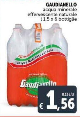 Gaudianello acqua minerale effervescente naturale l 1,5 x 6 bottiglie