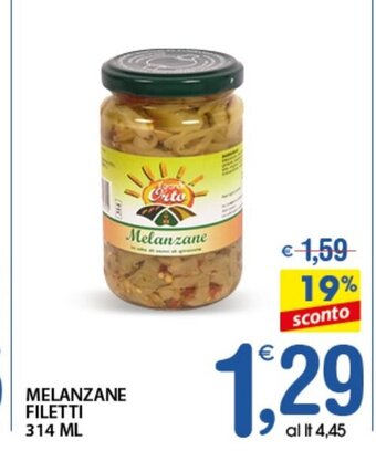 Qui Discount Melanzane Filetti 314 ml offerta