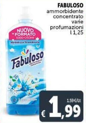 Deco Supermercati Fabuloso ammorbidente concentrato varie profumazioni l 1,25 offerta