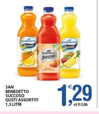 Qui Discount San Benedetto Succoso Gusti Assortiti 1,5 Litri offerta