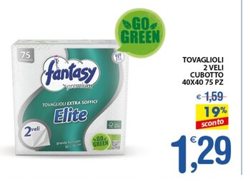 Tovaglioli 2 Veli Cubotto 40x40 75 pz