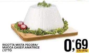 Gecop Ricotta Mista Pecora/Mucca Caseif.Amatrice L'Etto offerta