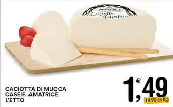 Gecop Amatrice Caciotta di Mucca Caseif. L'Etto offerta