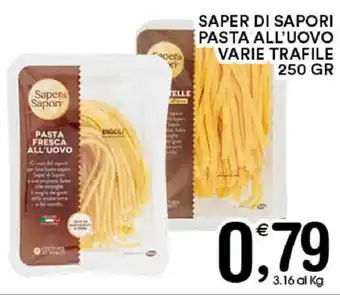 Gecop Saper di Sapori Pasta All'Uovo Varie Trafile 250gr offerta