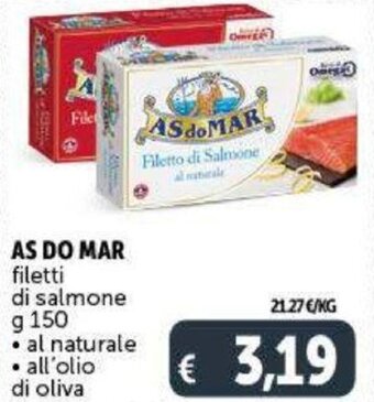 Deco Supermercati As do Mar filetti di salmone g 150 offerta
