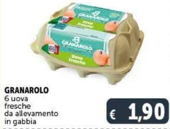 Deco Supermercati Granarolo 6 uova fresche da allevamento in gabbia offerta