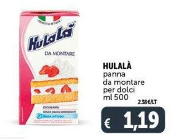 Deco Supermercati Hulalà panna da montare per dolci ml 500 offerta