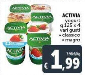 Deco Supermercati Activia yogurt g 125 x 4 offerta
