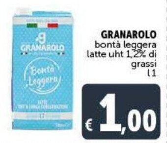 Deco Supermercati Granarolo bontà leggera latte uht 1,2% di grassi l 1 offerta