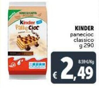 Deco Supermercati Kinder panecioc classico g 290 offerta