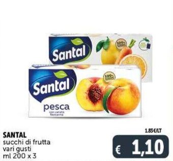 Deco Supermercati Santal succhi di frutta vari gusti ml 200 x 3 offerta