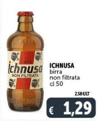 Deco Supermercati Ichnusa birra non filtrata cl 50 offerta